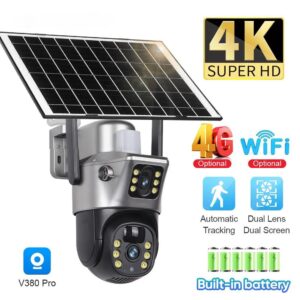 Solar-powered 4G/Wi-Fi Dual-Lens Camera